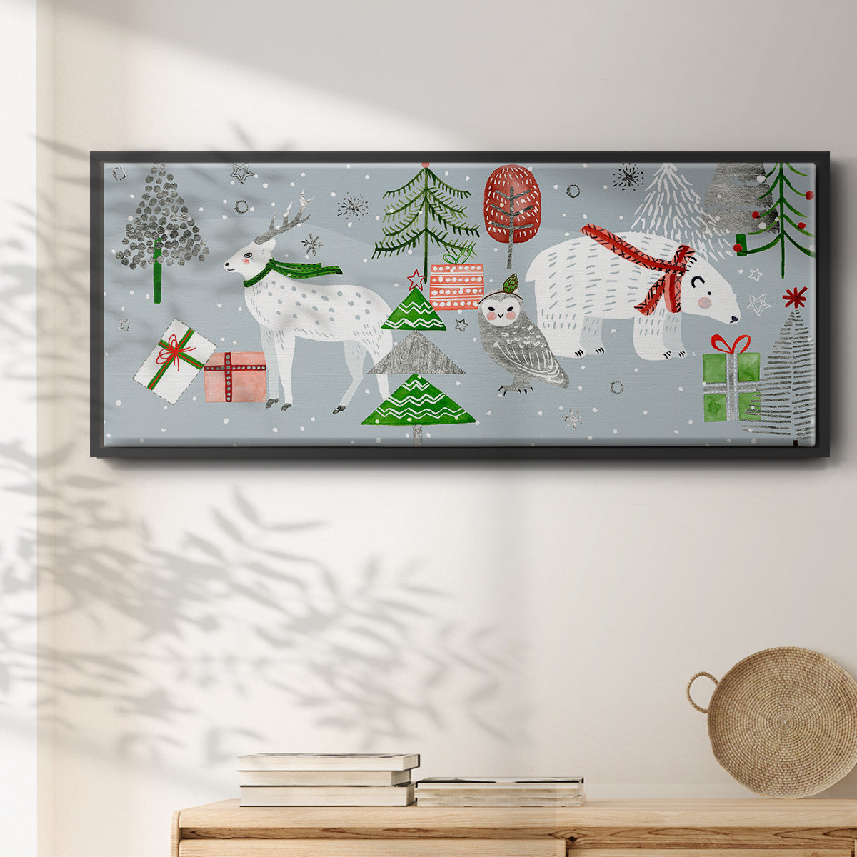 Stars & Snowflakes Collection D - Floater Framed Canvas Print