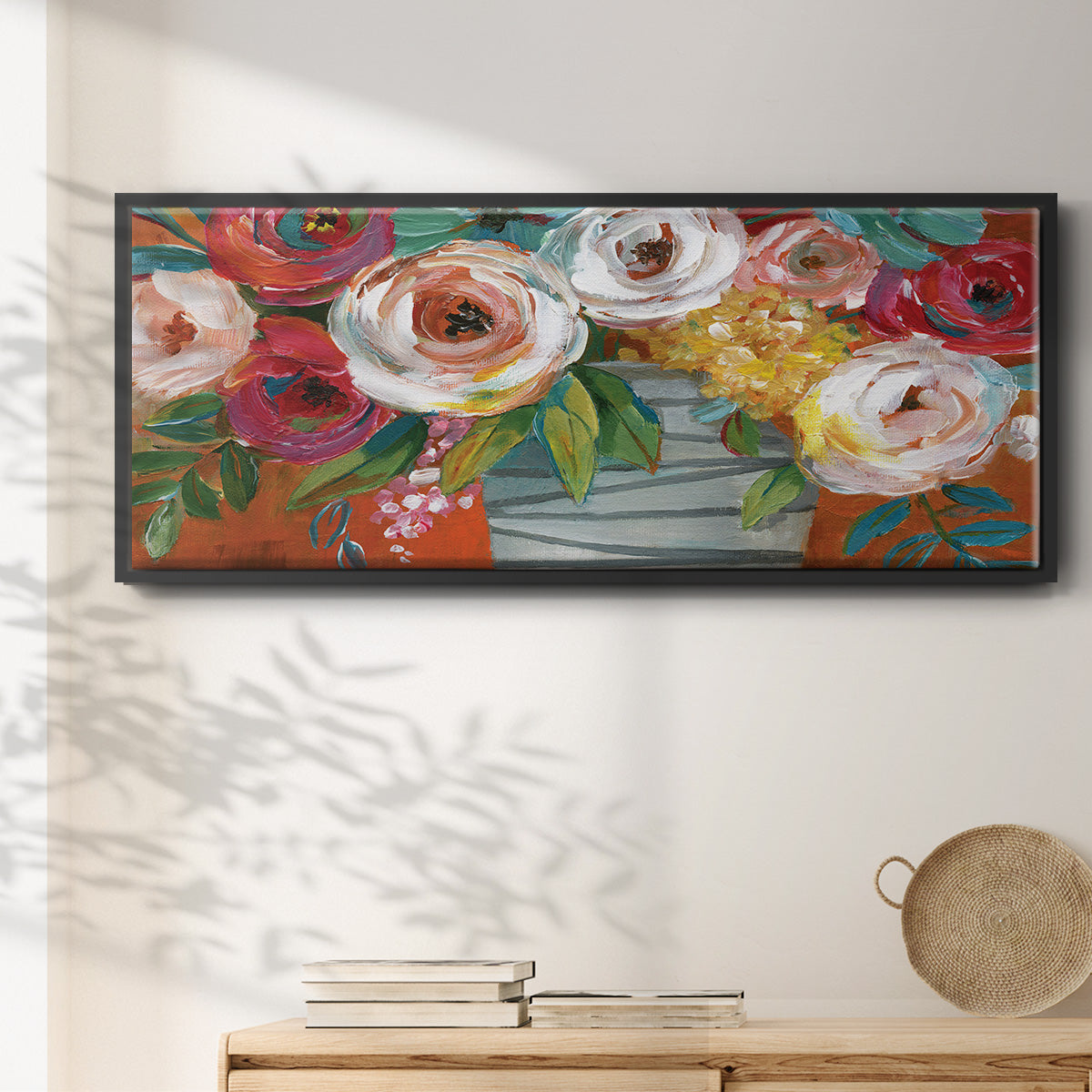 Color Burst I - Floater Framed Canvas Print