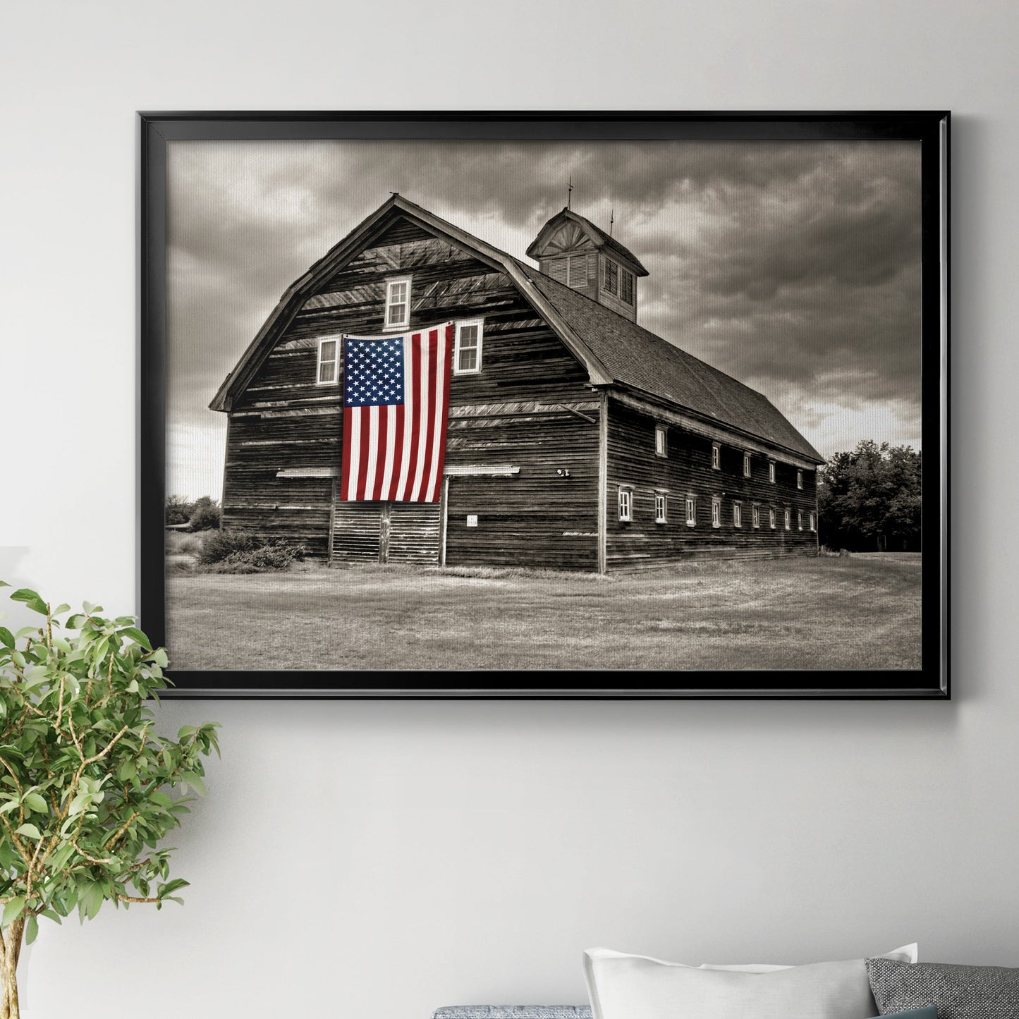 Modern Barn III - Modern Framed Canvas Print