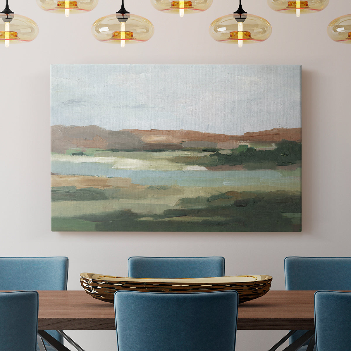 Autumn River Crossing I - Canvas Art Print