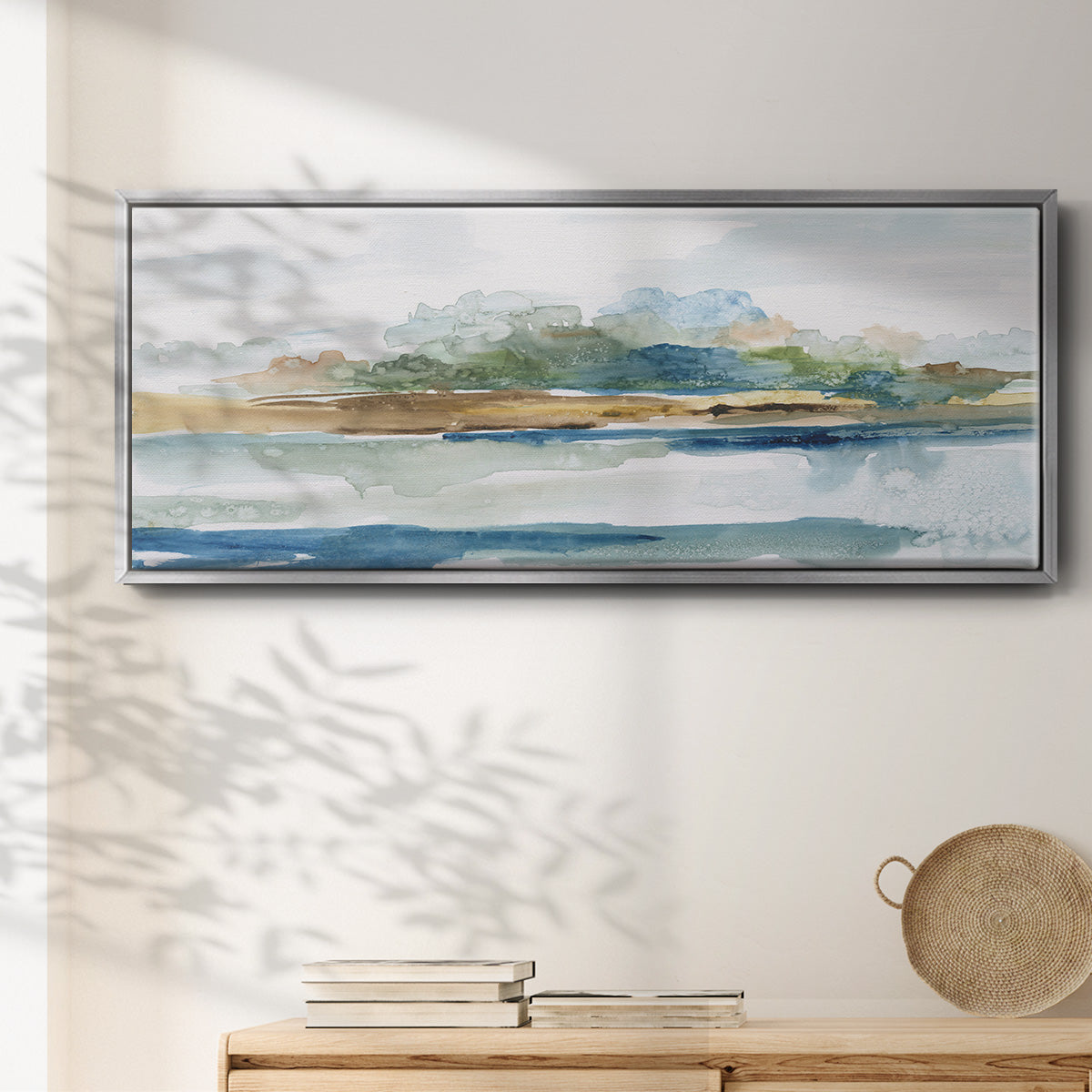 Blue Solace - Floater Framed Canvas Print