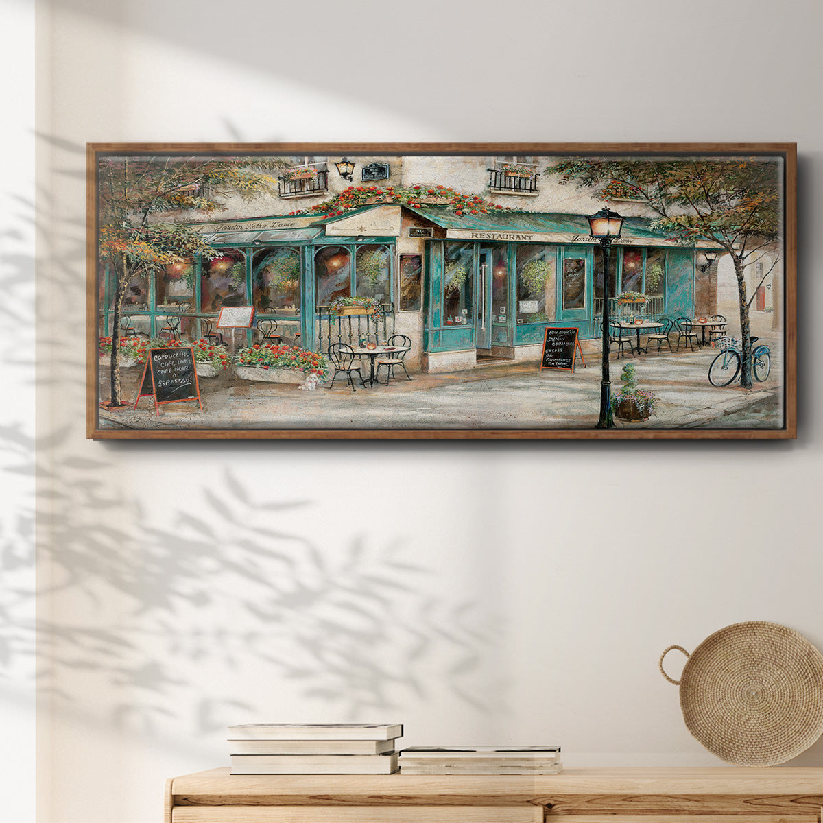 Rue due Jardin - Floater Framed Canvas Print
