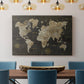 Safari World Map - Canvas Art Print