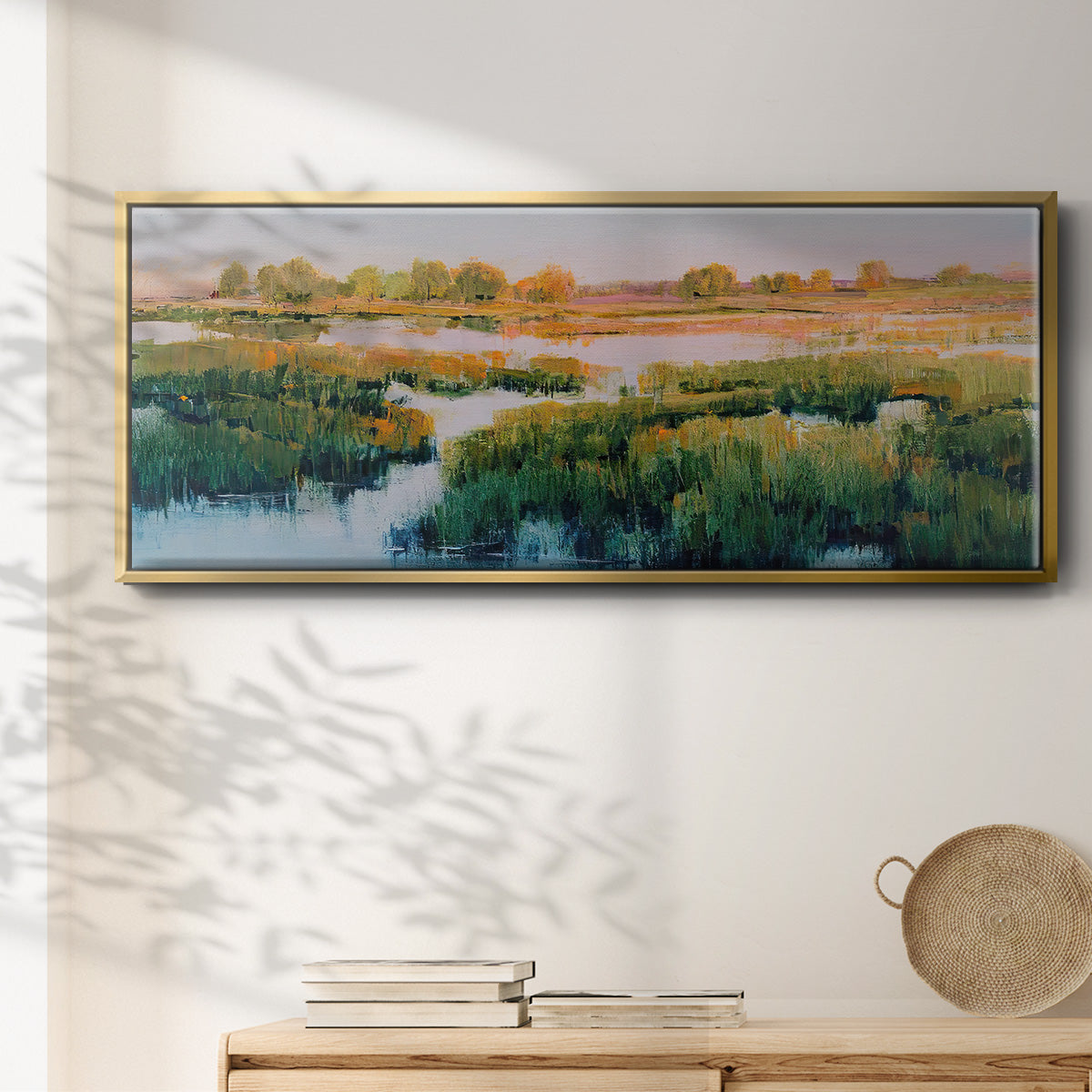 Marshland View II - Floater Framed Canvas Print