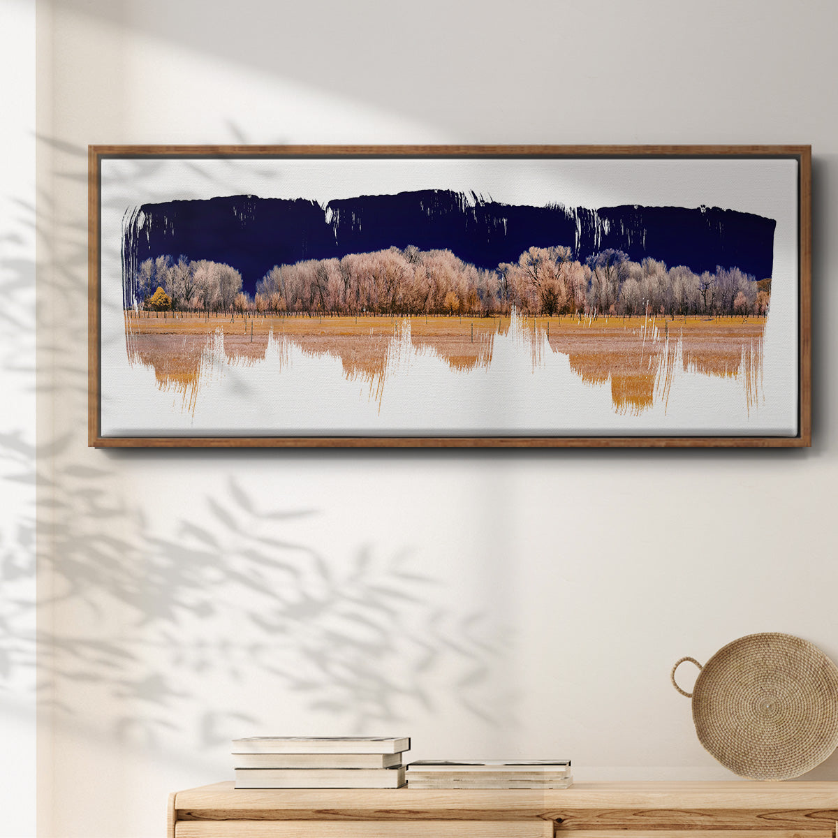 Treeline Panorama - Floater Framed Canvas Print