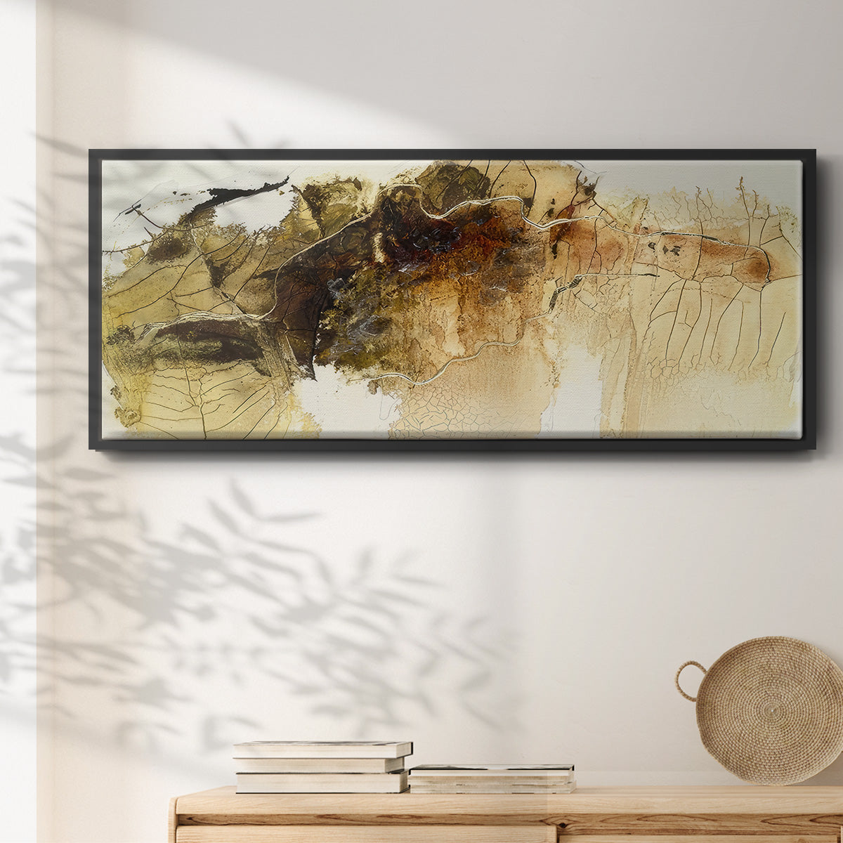 Dance of Gold I - Floater Framed Canvas Print