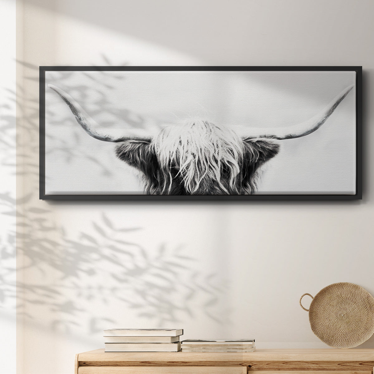 Longhorn - Floater Framed Canvas Print