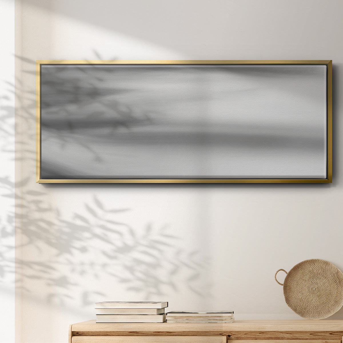 Black & White Water Panel VII - Floater Framed Canvas Print