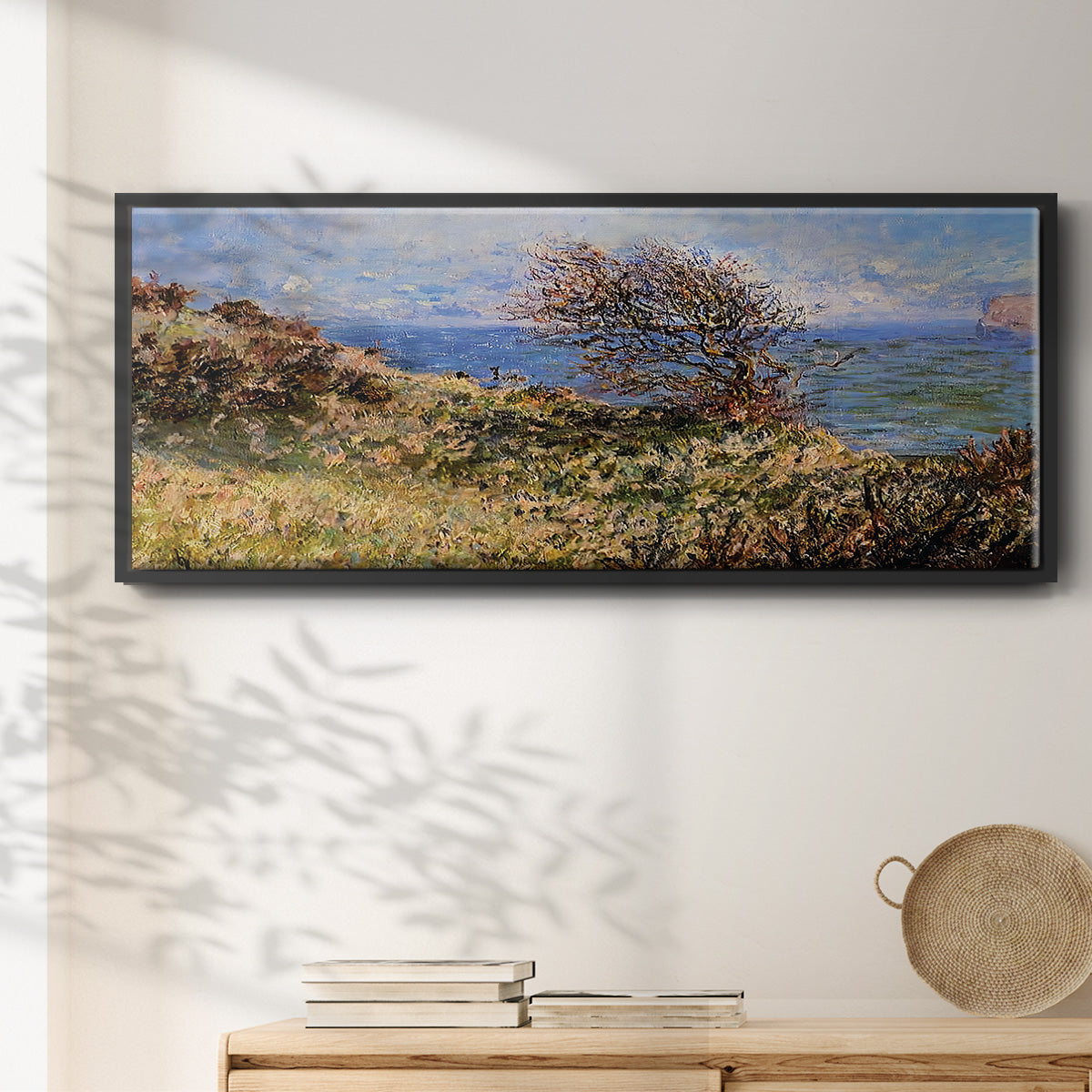 On the Cliff at Fecamp, 1881 - Floater Framed Canvas Print