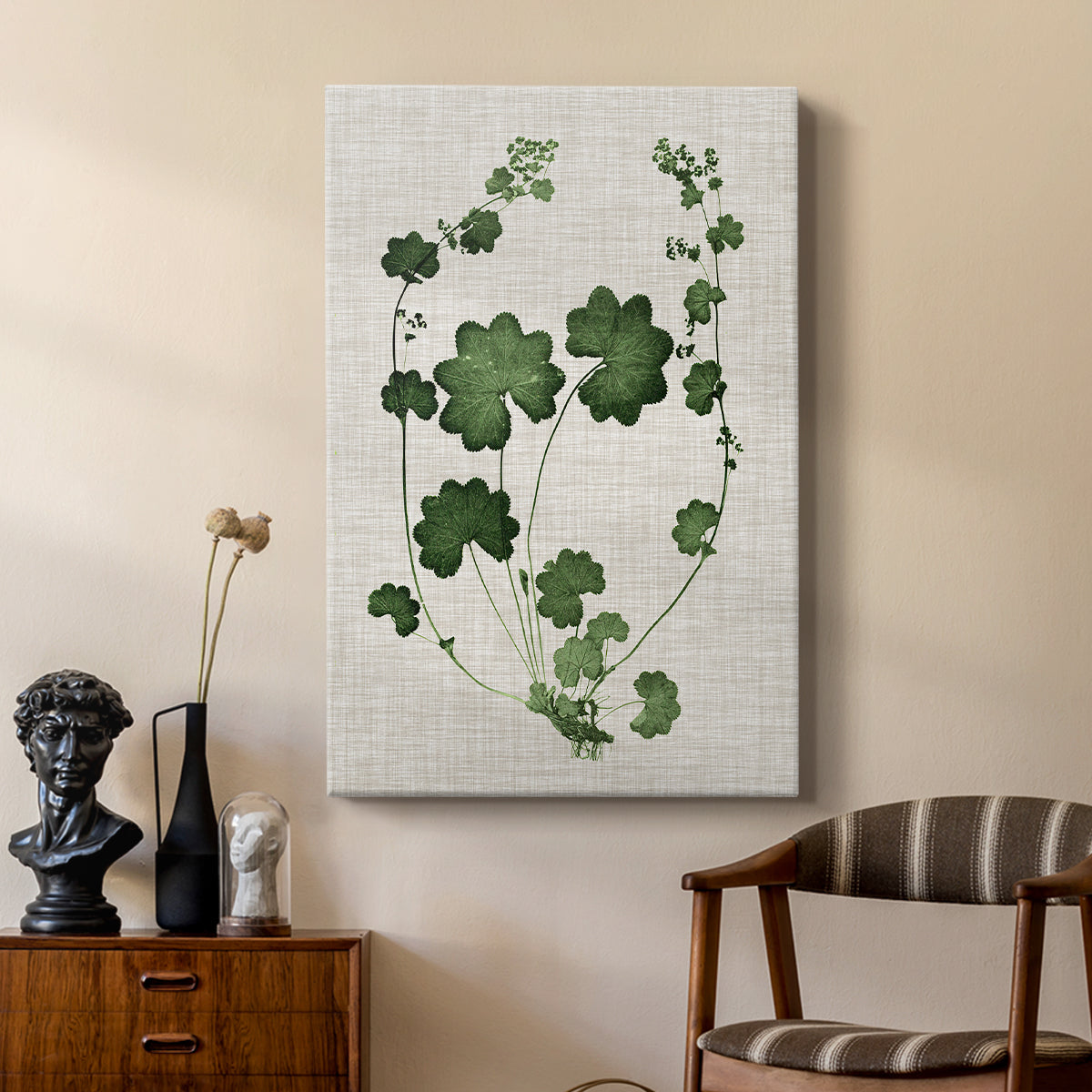 Forest Foliage on Linen II - Canvas Art Print