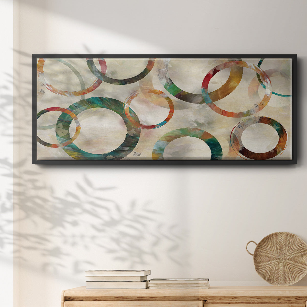Rings Galore - Floater Framed Canvas Print