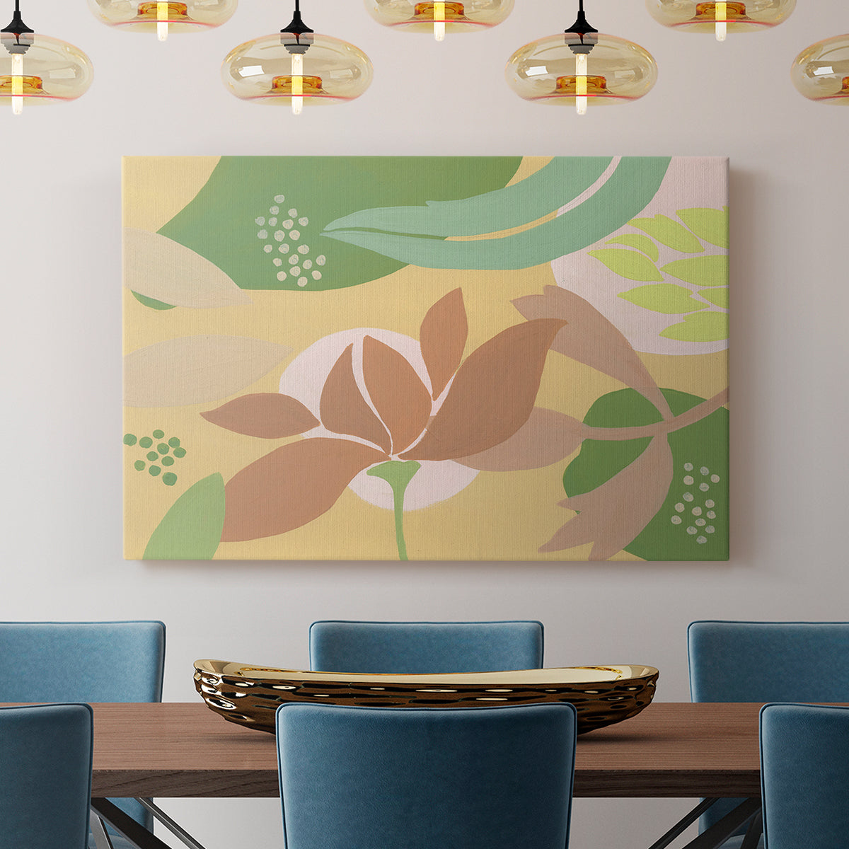 Neutral Blooms I - Canvas Art Print