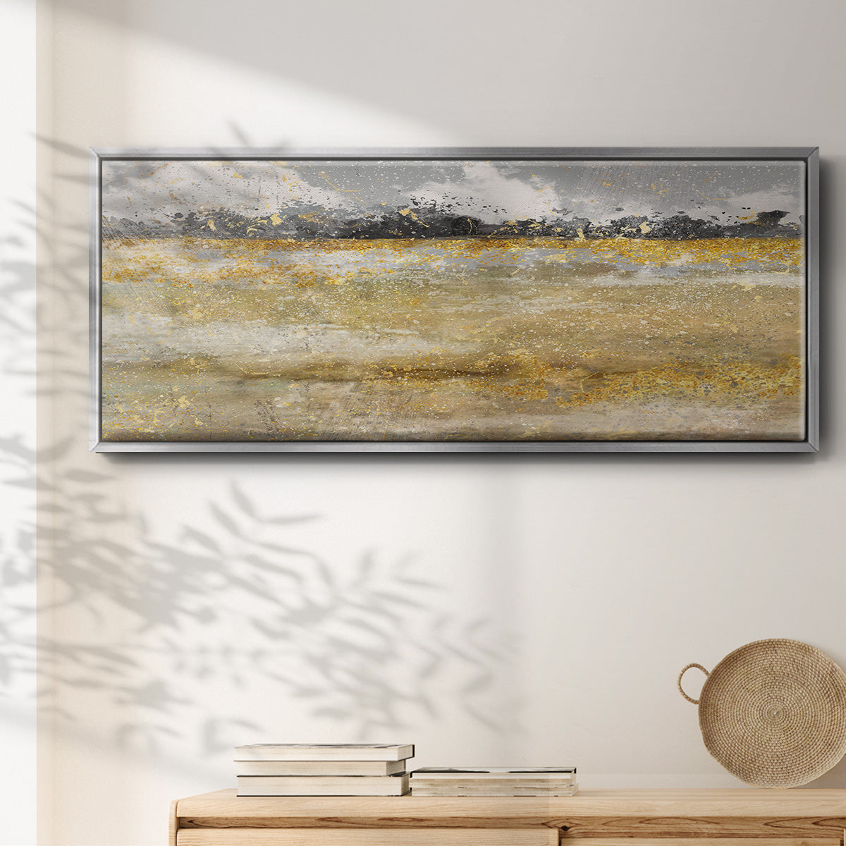 Meadow Shimmer I - Floater Framed Canvas Print