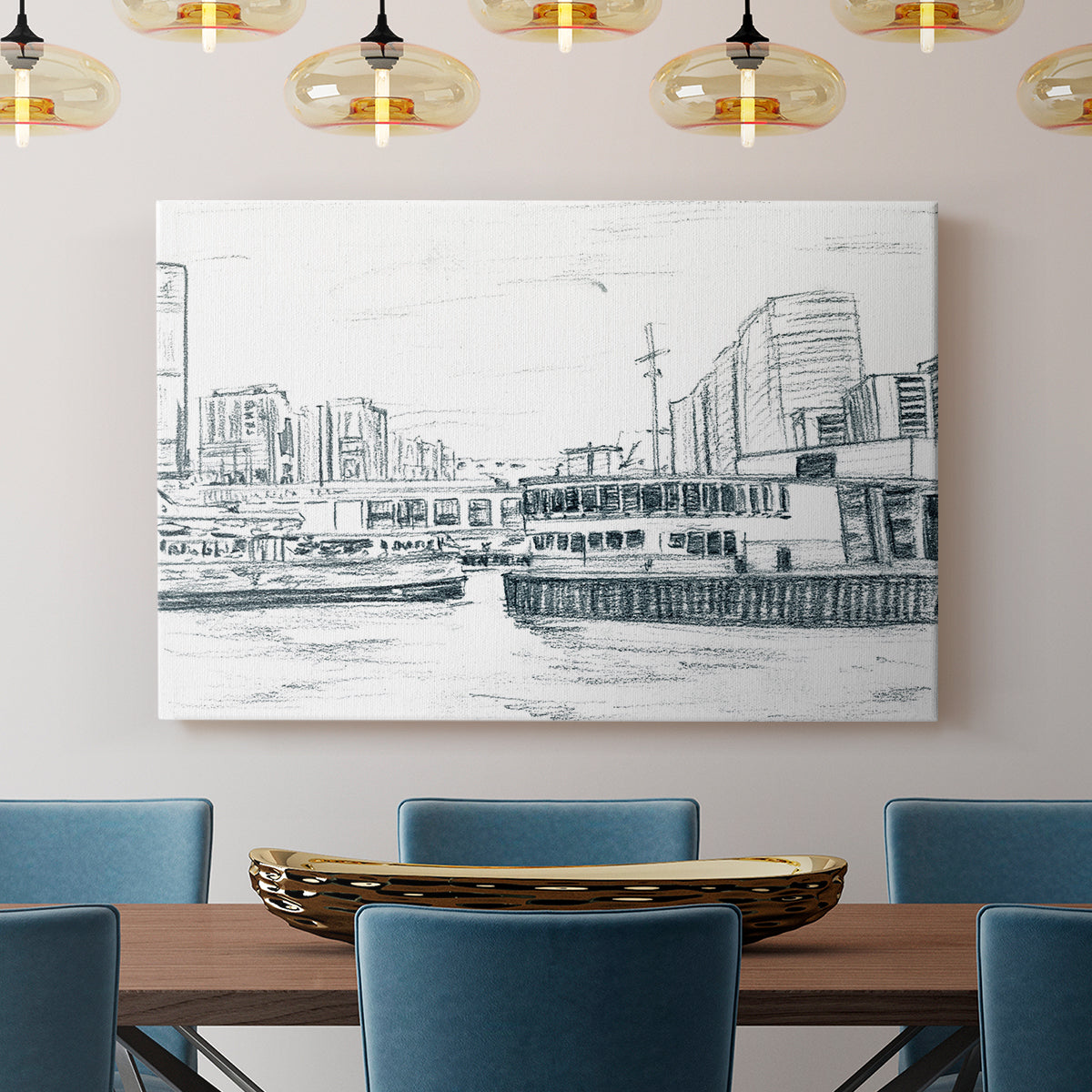 Ferryboats III - Canvas Art Print