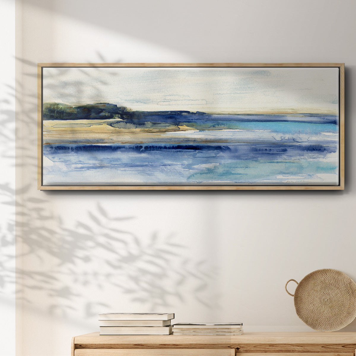 Indigo Bay - Floater Framed Canvas Print