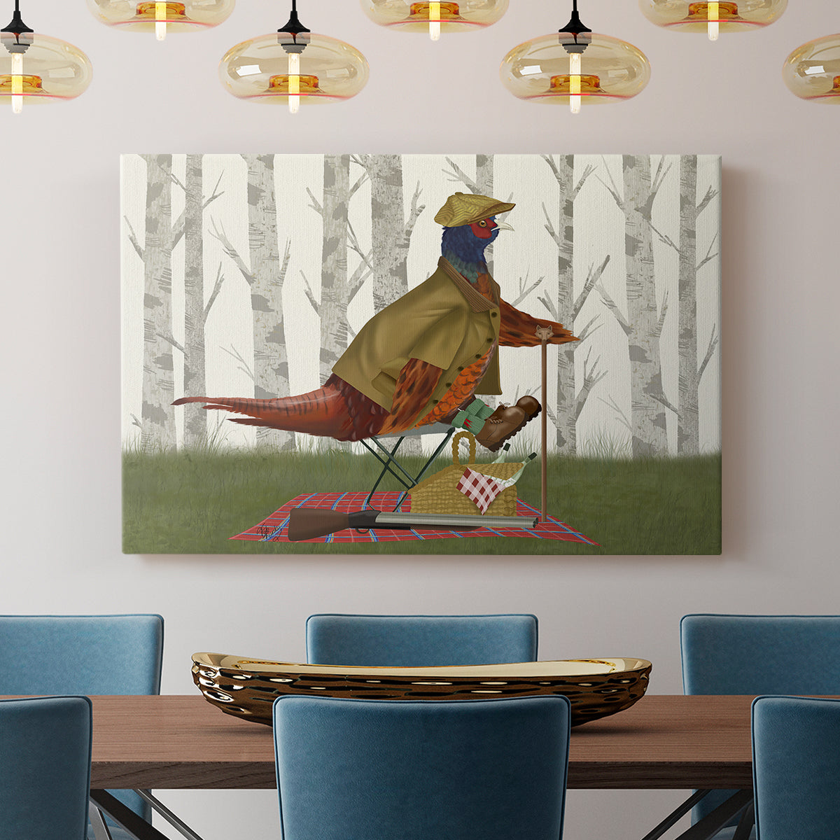 Pheasant Shooting Party 4 - Canvas Art Print