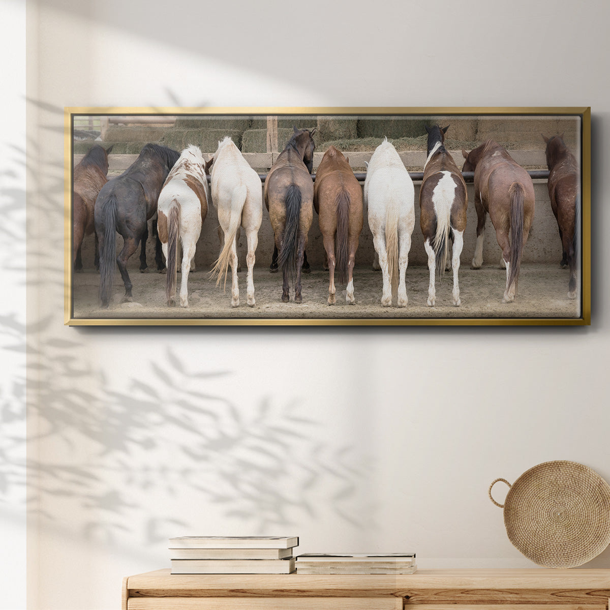 Haystack Happy - Floater Framed Canvas Print