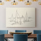 Coastal Contour Sketch II - Canvas Art Print