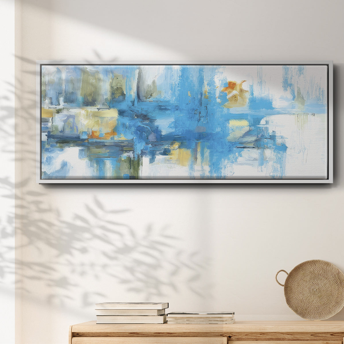 Metro Blue - Floater Framed Canvas Print