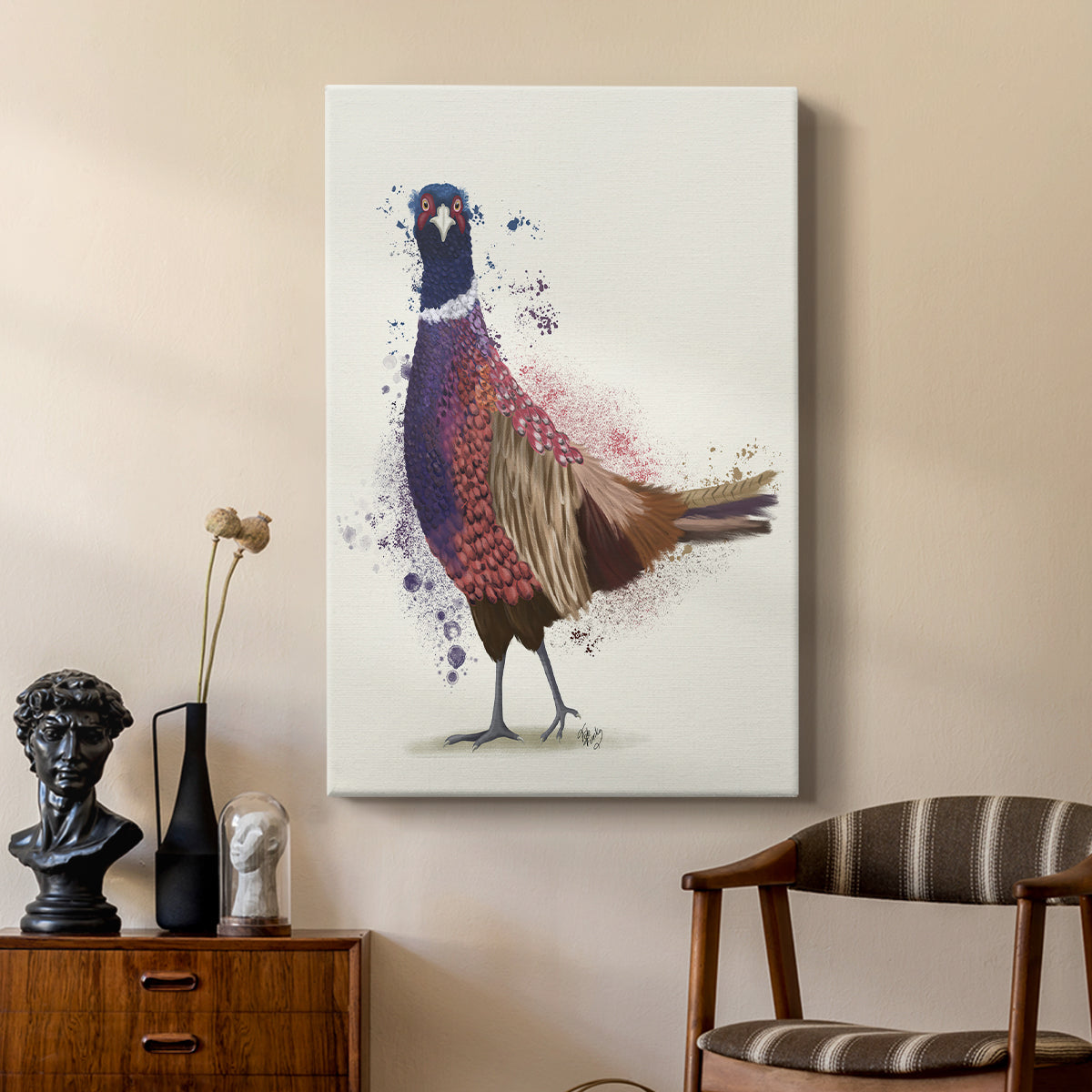 Pheasant Splash 6 - Canvas Art Print