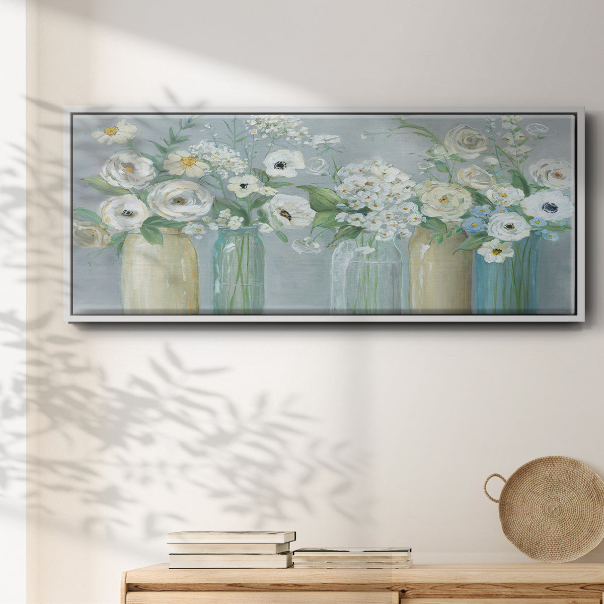 Blooming Meadow Beauties - Floater Framed Canvas Print