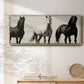 Wild Stallions - Floater Framed Canvas Print