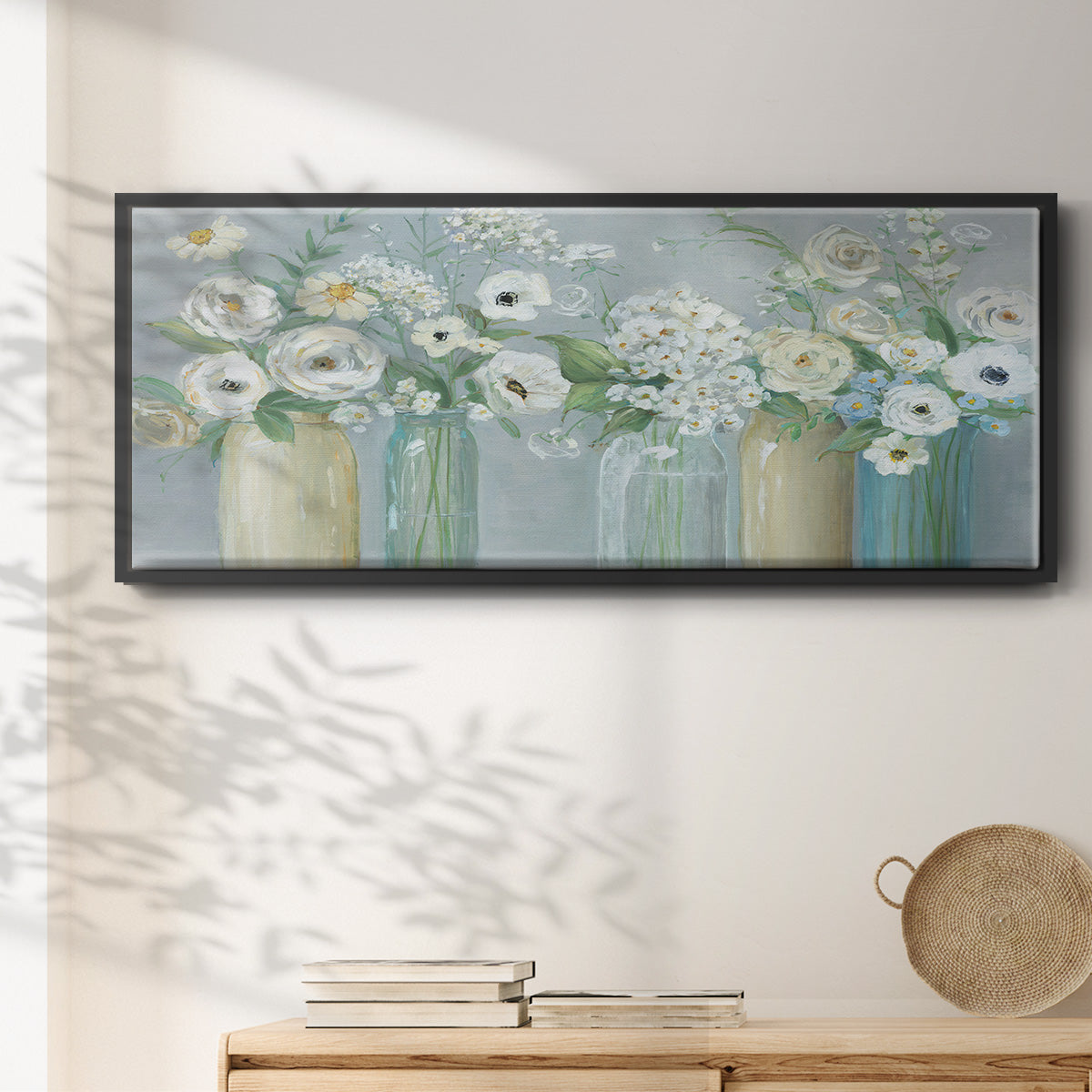 Blooming Meadow Beauties - Floater Framed Canvas Print