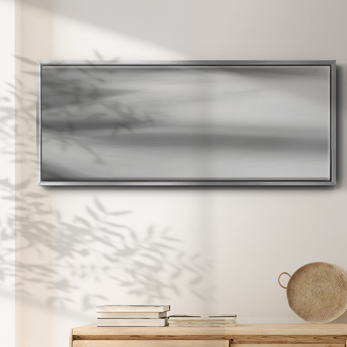 Black & White Water Panel VII - Floater Framed Canvas Print
