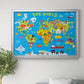 World Map Premium Classic Framed Canvas - Ready to Hang