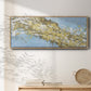 Mistral V in Azure - Floater Framed Canvas Print