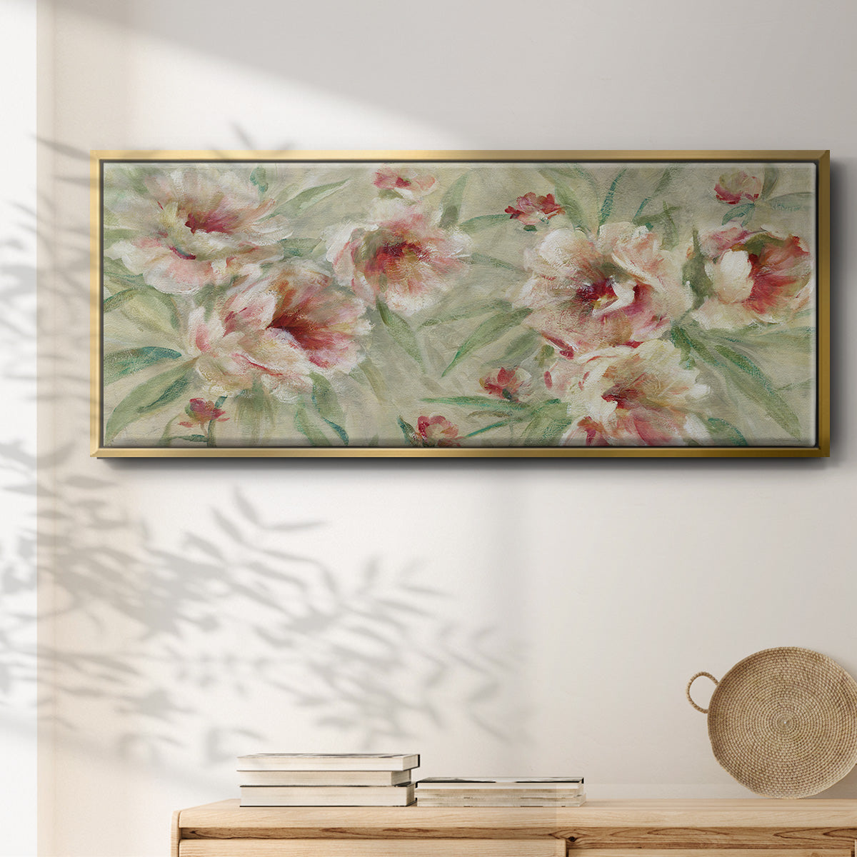 Peony Pleasure - Floater Framed Canvas Print