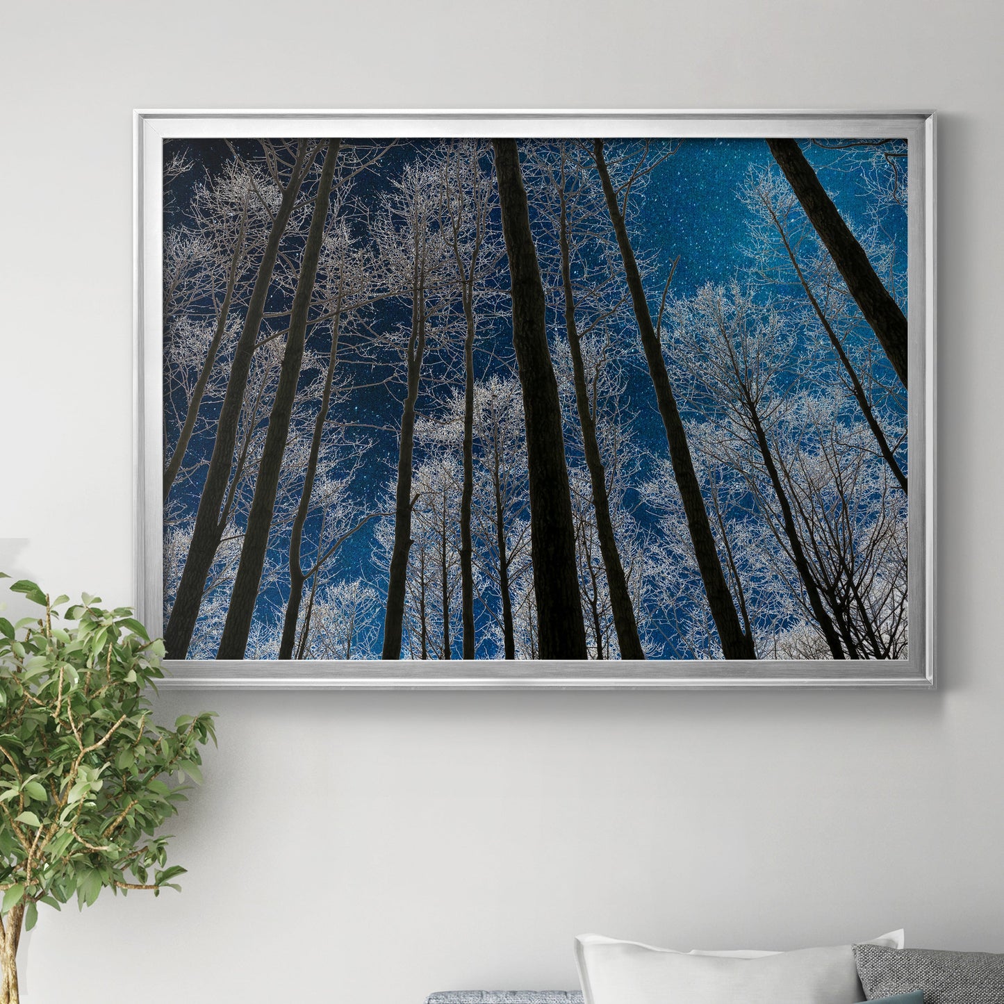 Night Silhouette Premium Classic Framed Canvas - Ready to Hang