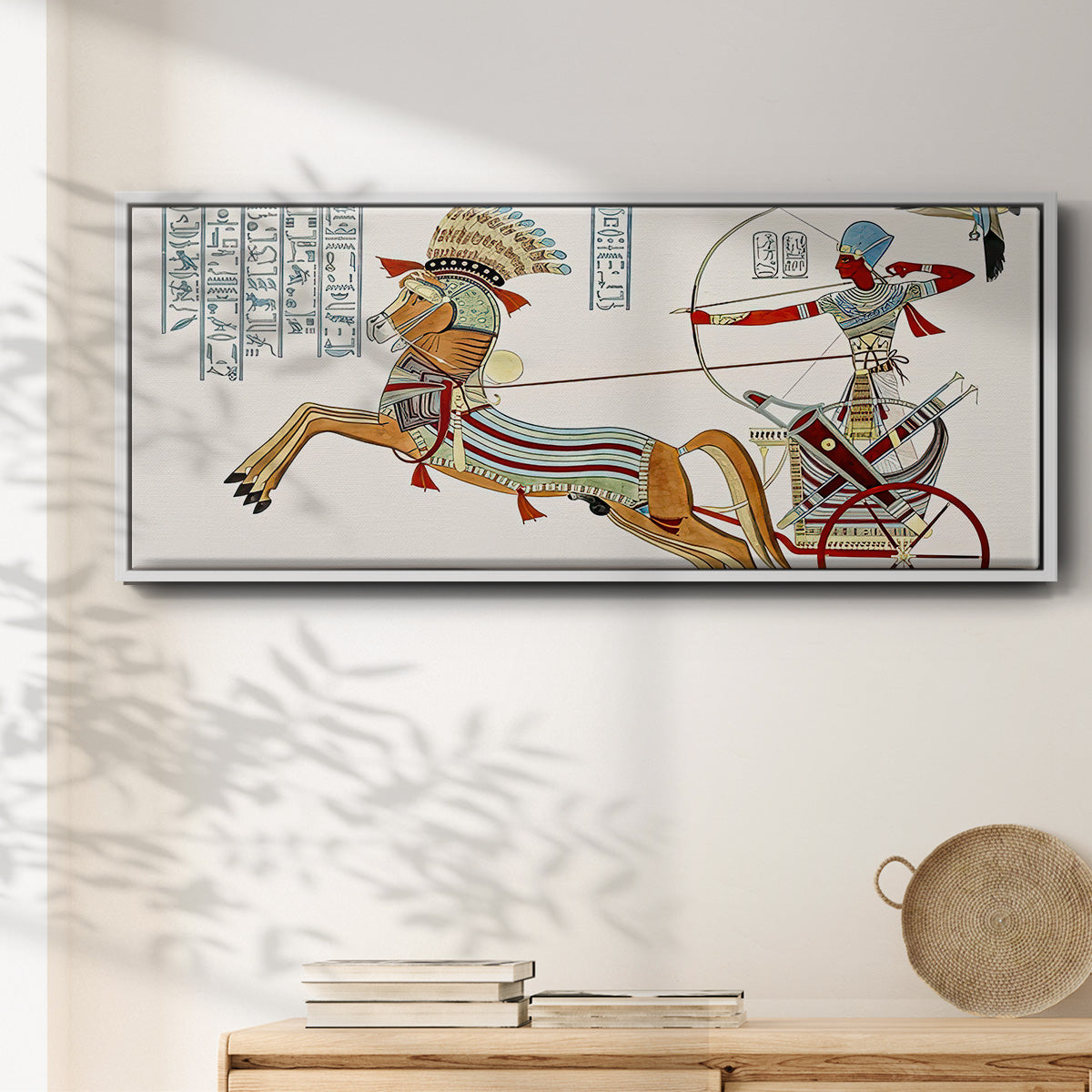 Egyptian Chariots I - Floater Framed Canvas Print