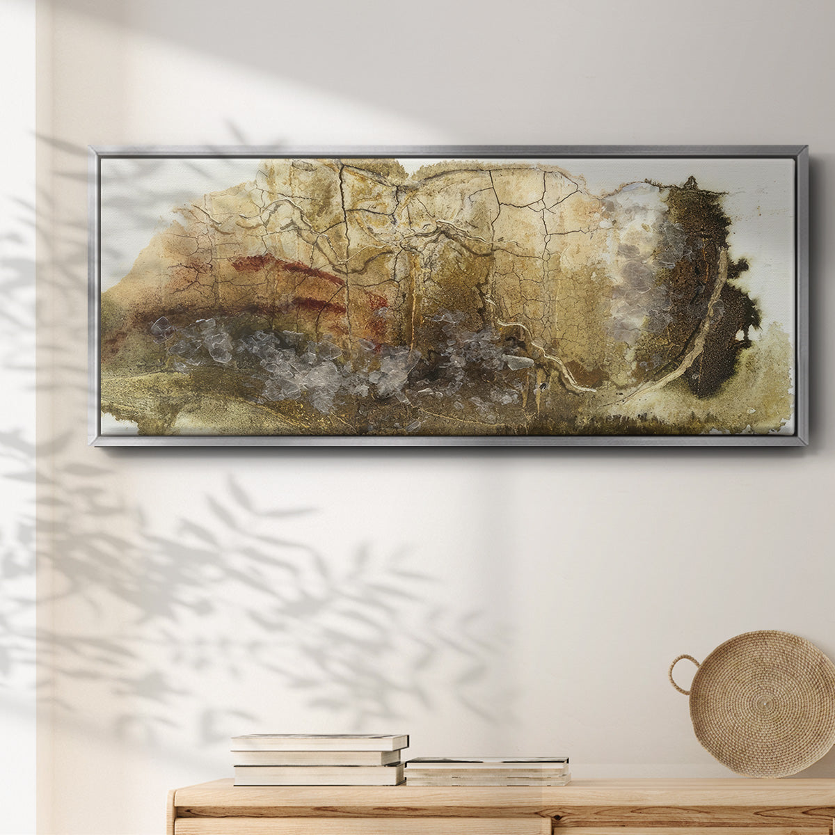 Gold on the Rise I  - Floater Framed Canvas Print