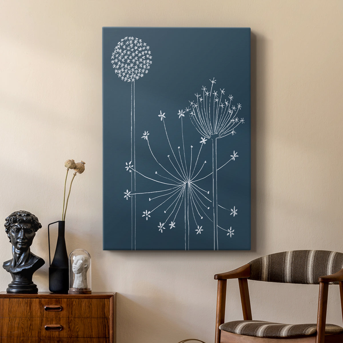 Graphic Alliums I - Canvas Art Print