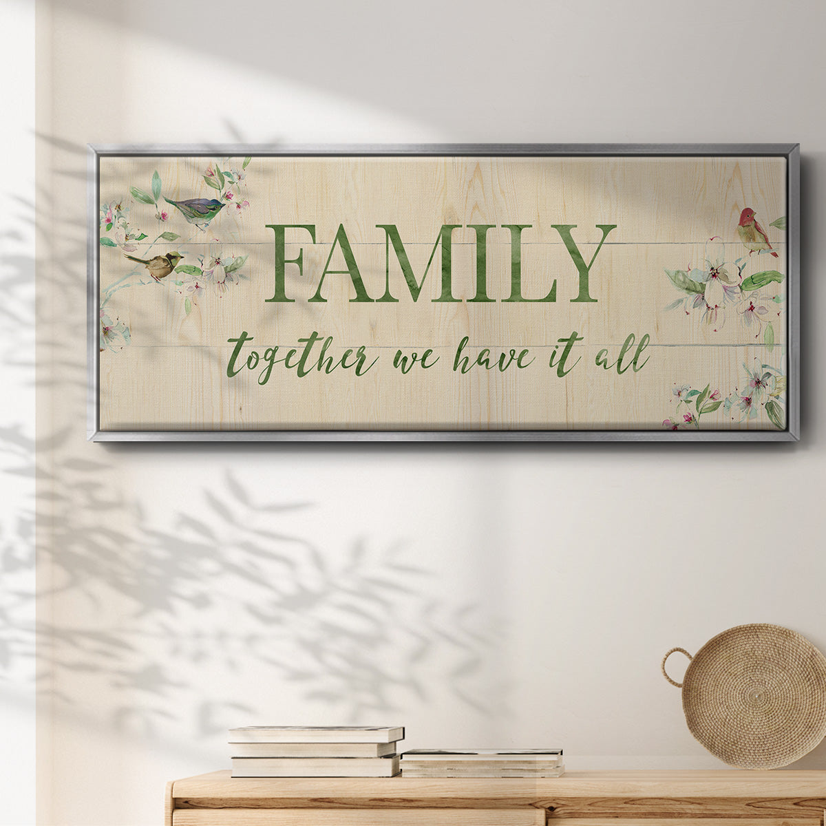 Family Together - Floater Framed Canvas Print