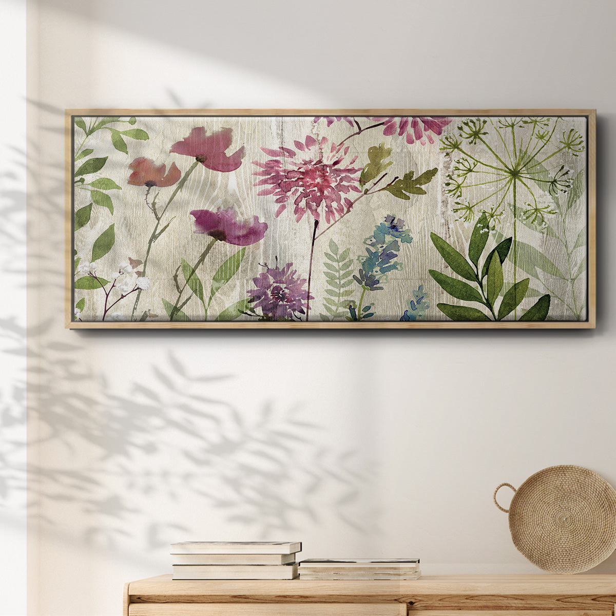 Meadow Flowers II - Floater Framed Canvas Print