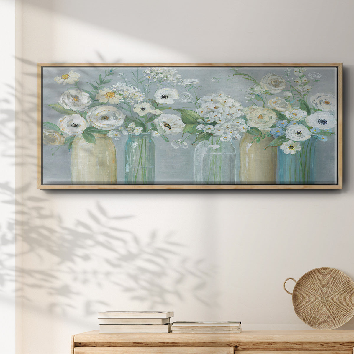 Blooming Meadow Beauties - Floater Framed Canvas Print