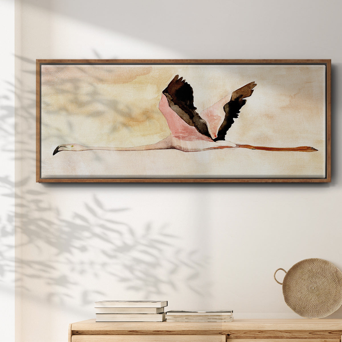Touching Down I - Floater Framed Canvas Print