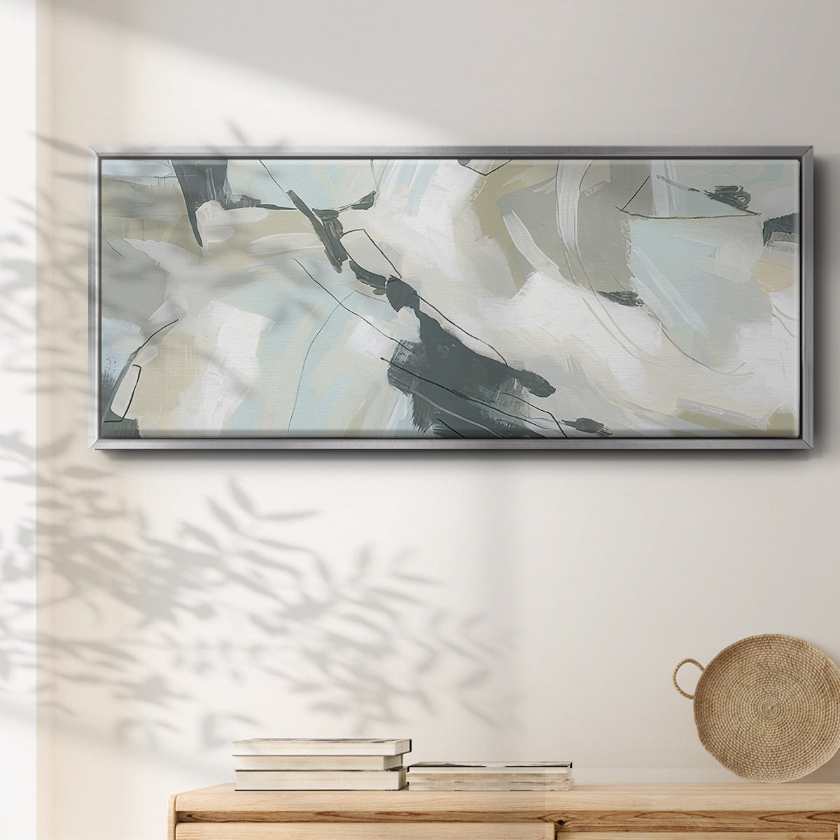 Shadow Cycle V - Floater Framed Canvas Print
