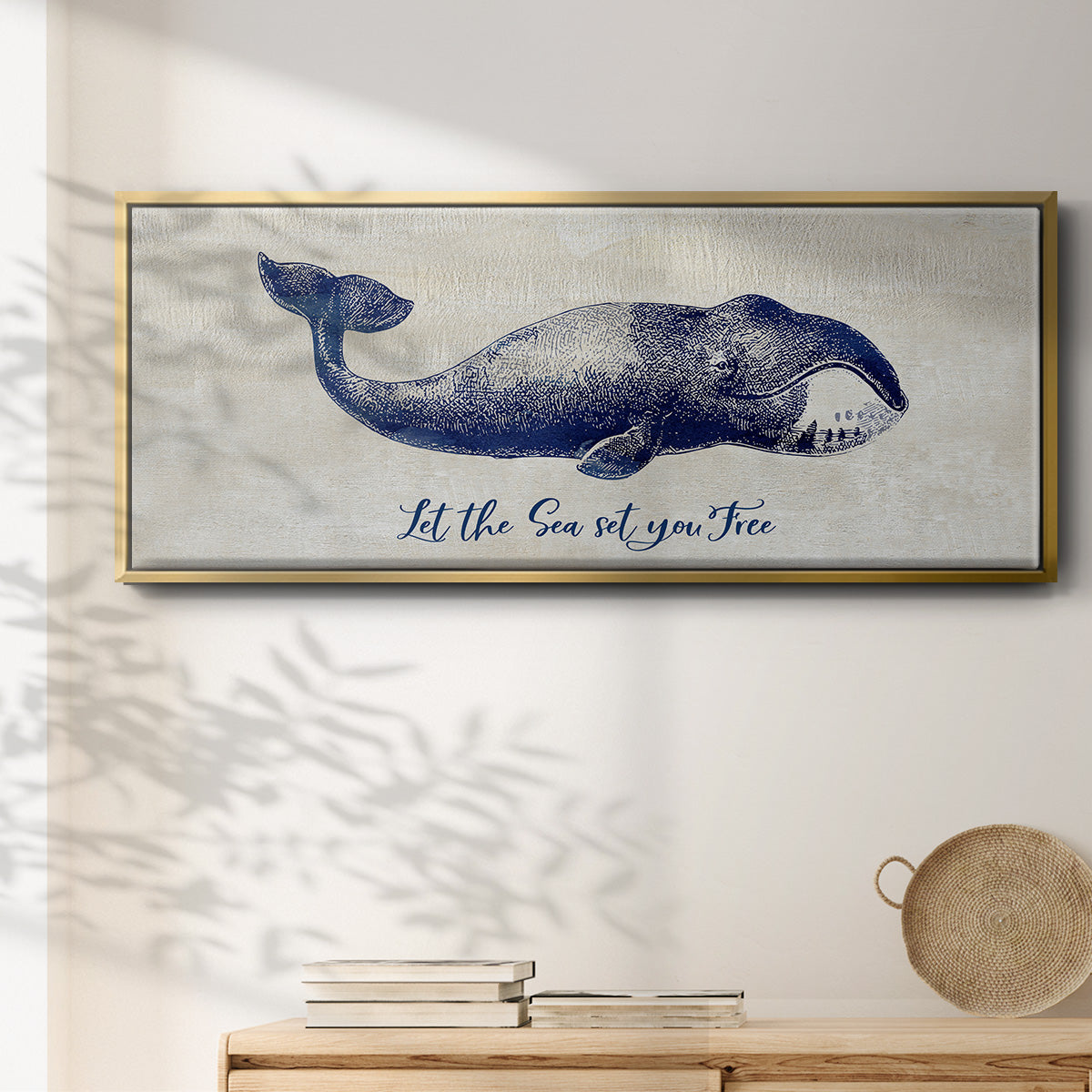 Let The Sea Set You Free - Floater Framed Canvas Print