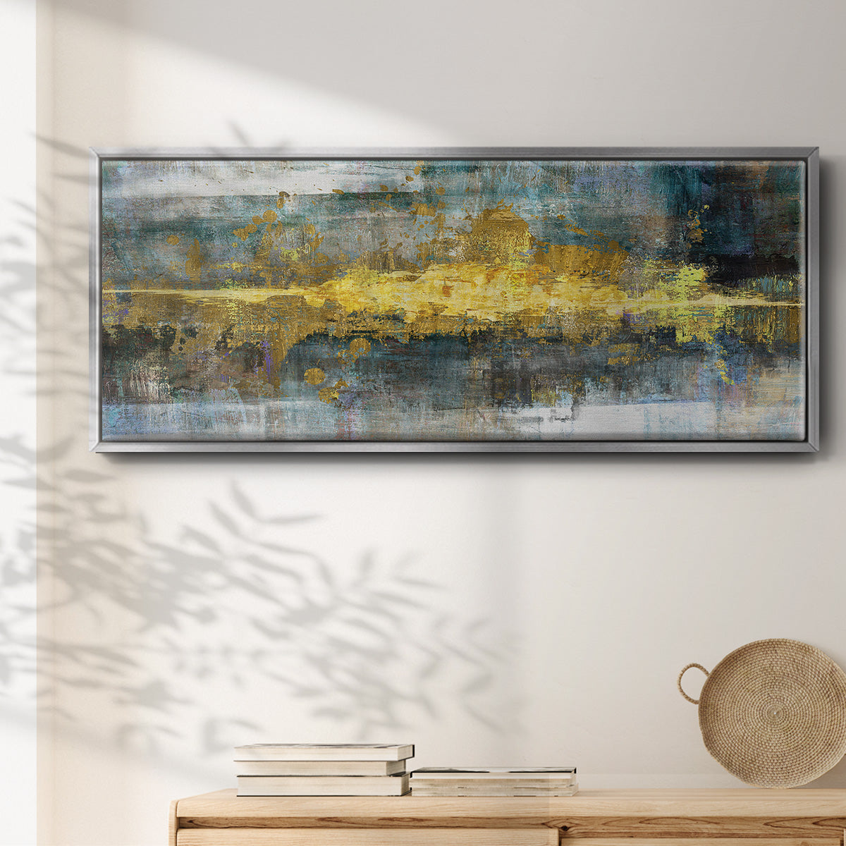 Frequency - Floater Framed Canvas Print