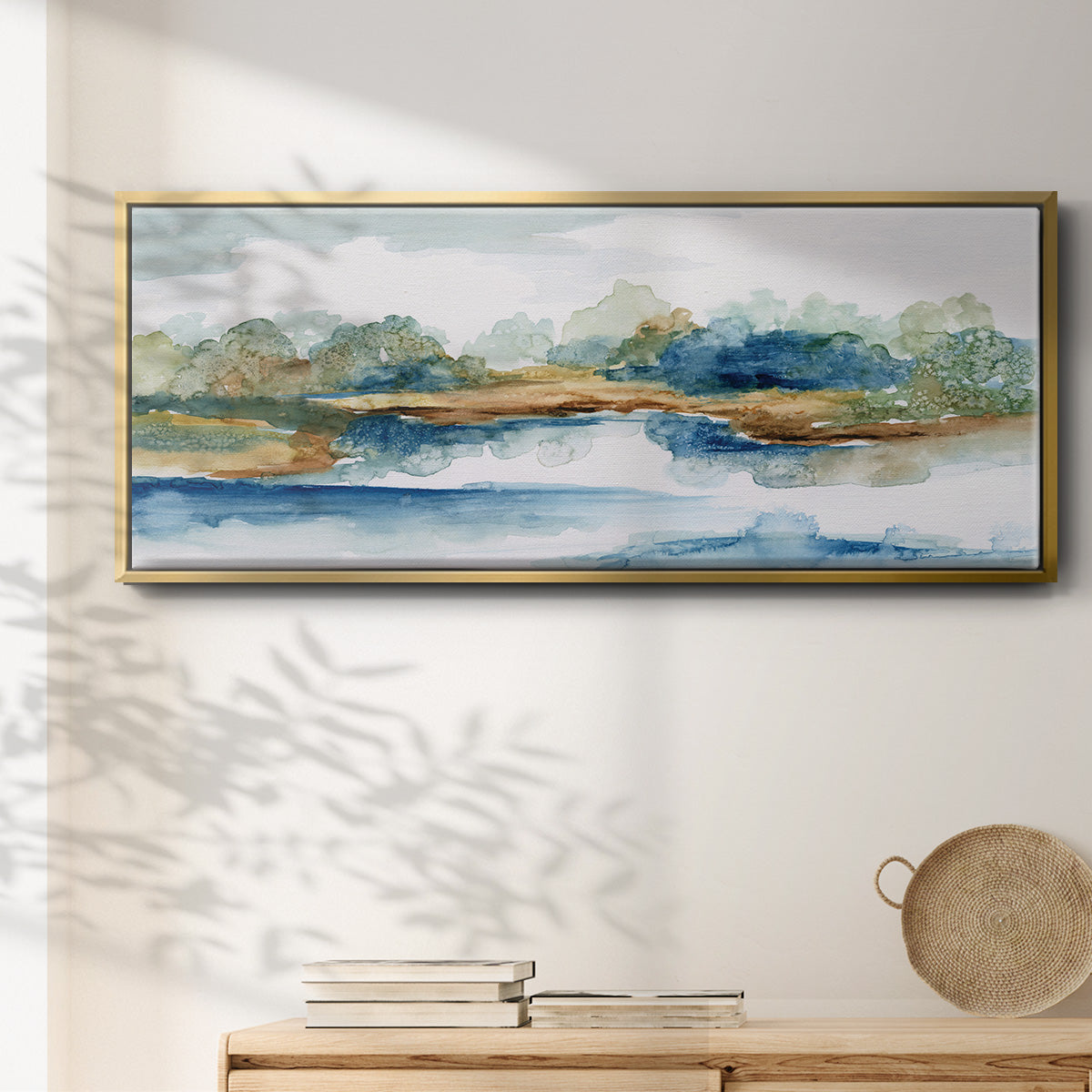 Blue Serenity - Floater Framed Canvas Print