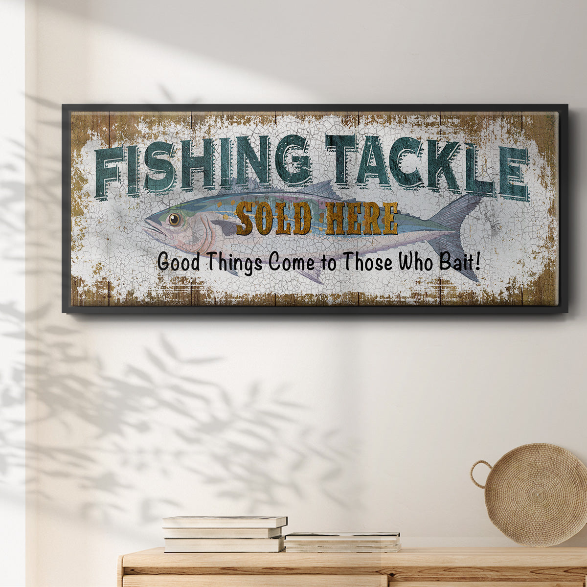 Fishing Tackle - Floater Framed Canvas Print