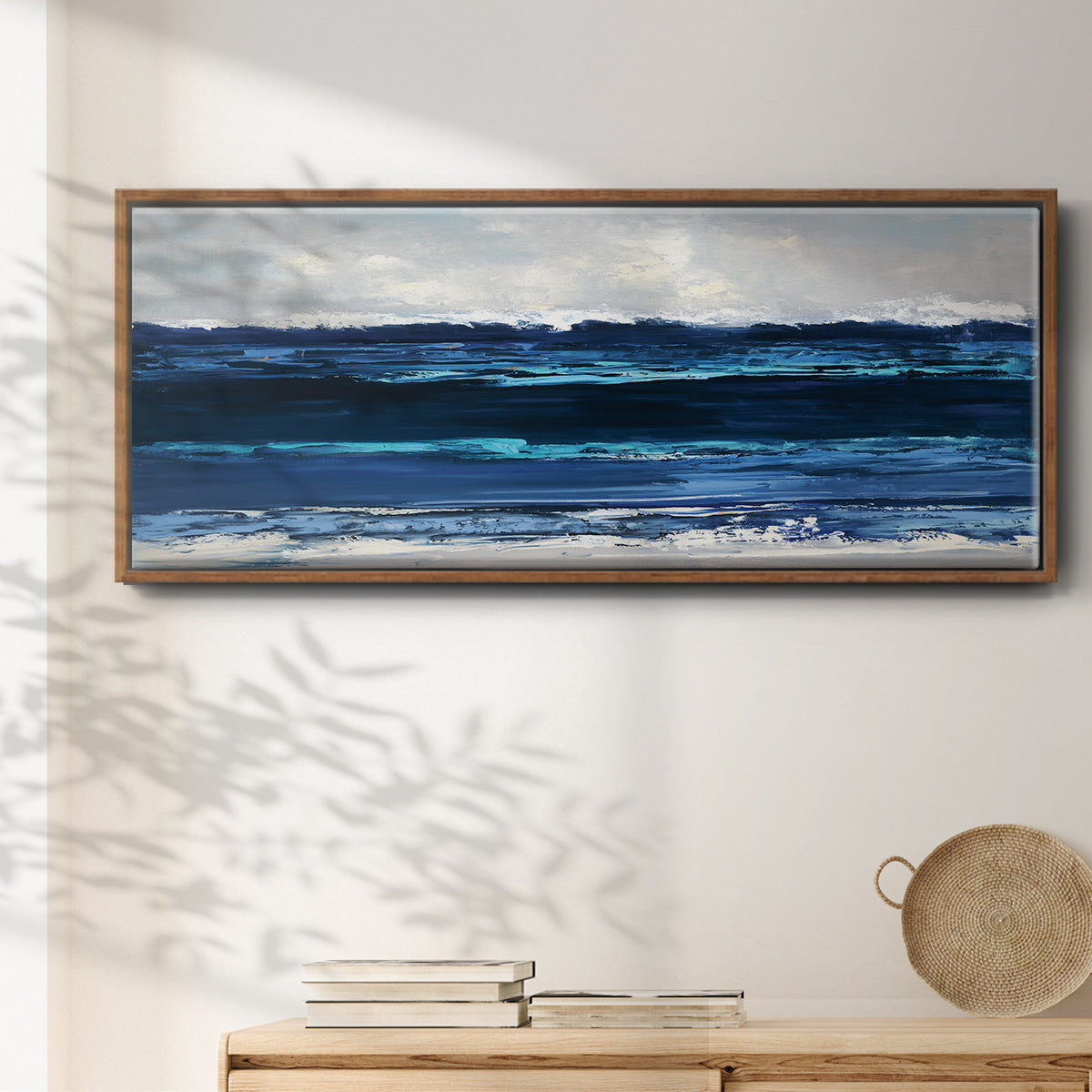 Beach Summer Surf - Floater Framed Canvas Print