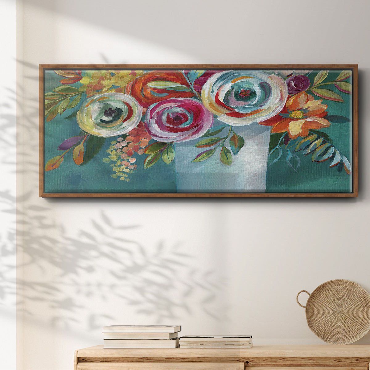 Color Burst II - Floater Framed Canvas Print
