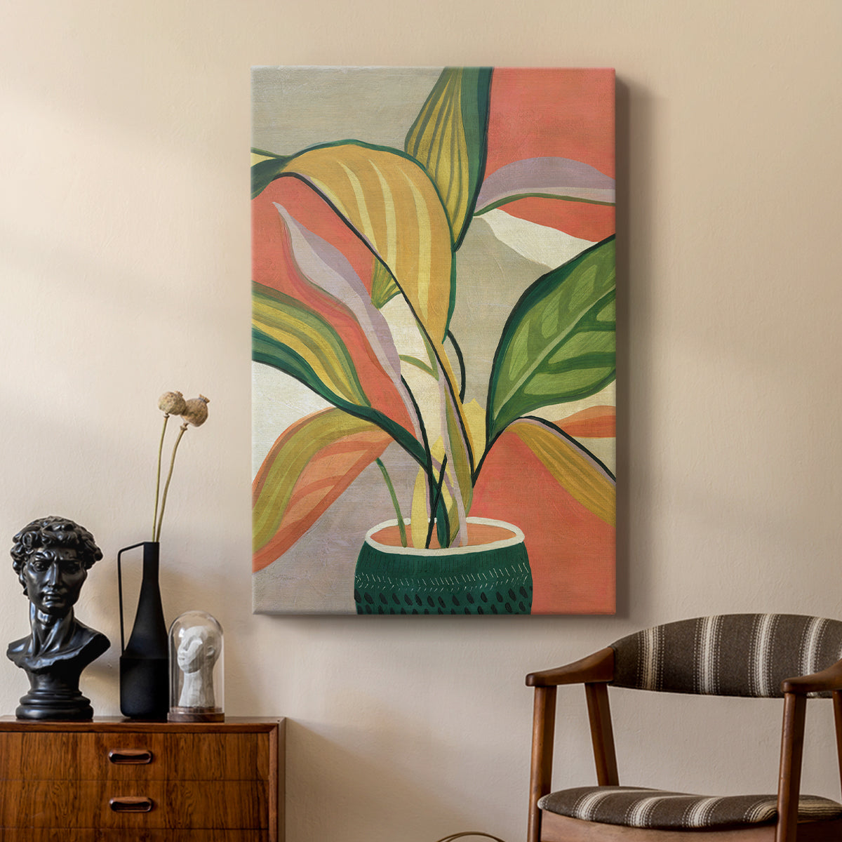 Potted Bird of Paradise - Canvas Art Print