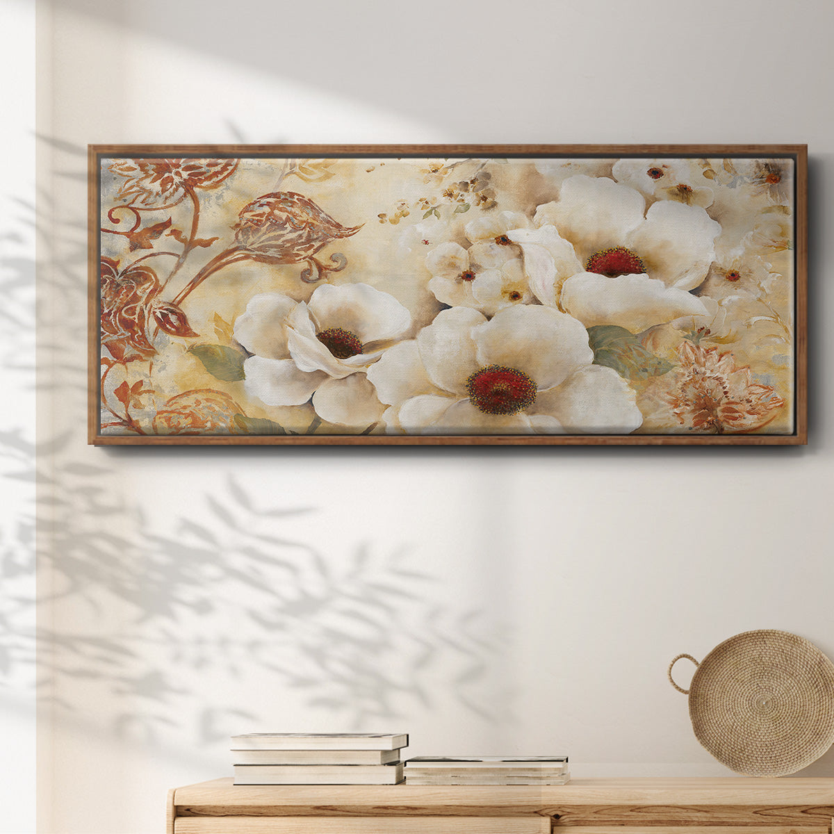 English Garden - Floater Framed Canvas Print