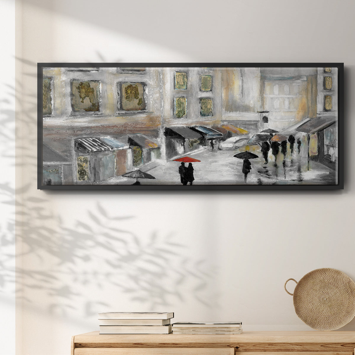 Sunday Market - Floater Framed Canvas Print
