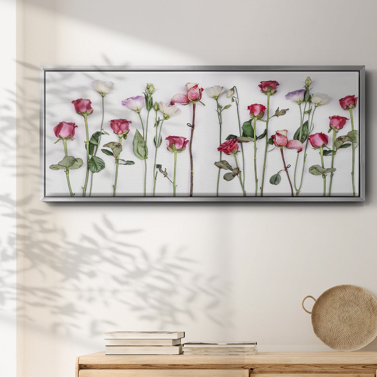 Rouge Moderne Panel - Floater Framed Canvas Print